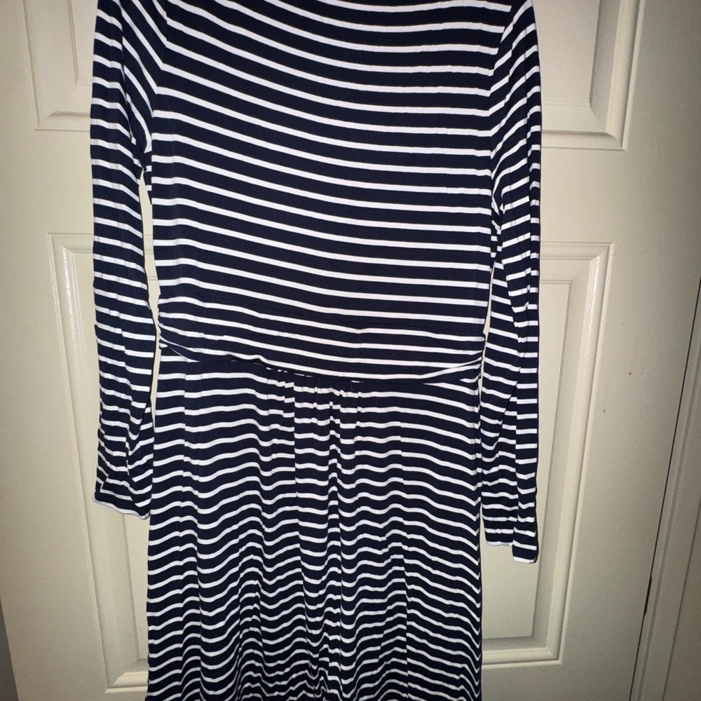 Boden Navy and White Striped Dress - Picture 2 of 3